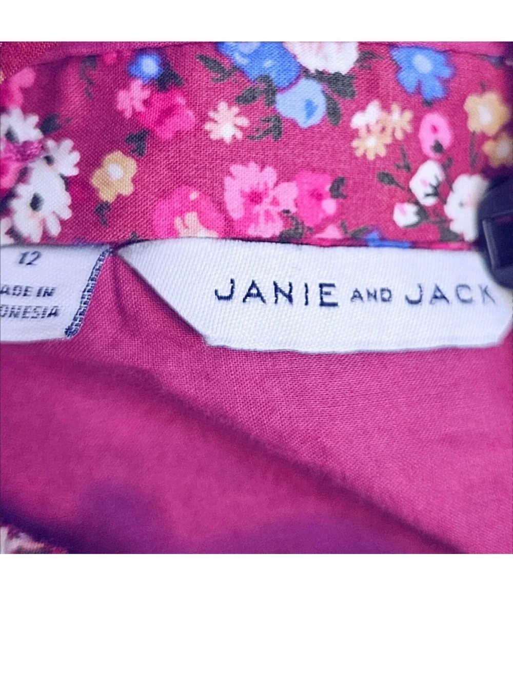 Janie and Jack Girls👧🏻 Berry Ditsy Floral💐Smocked Blouse👚Sz 12
